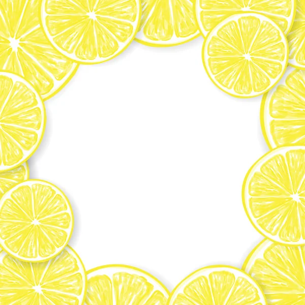 Frame of lemon slices — Stock Vector