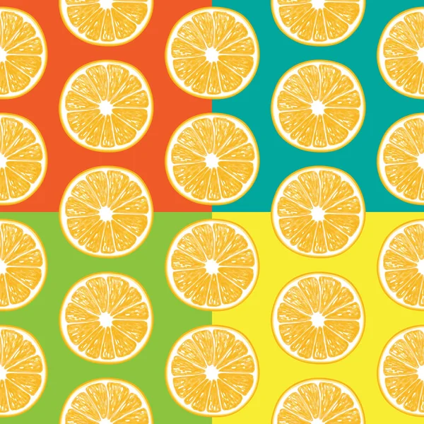 Naranjas patrón sin costura — Archivo Imágenes Vectoriales