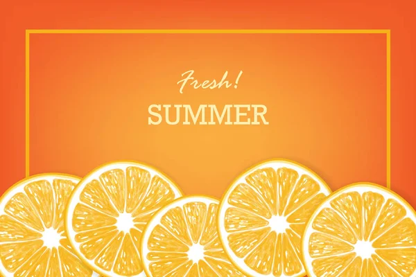 Fond orange frais — Image vectorielle