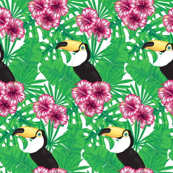 Modèle sans couture tropicale — Image vectorielle