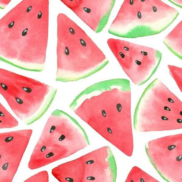 Watercolor watermelon pattern — Stock Photo, Image