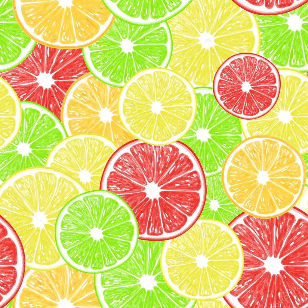 Citrus fruit slices pattern