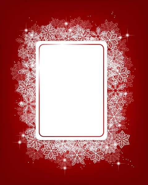 Fond rouge d'hiver — Image vectorielle