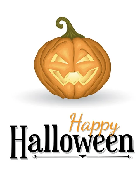 Halloween background with pumpkin lantern — Stock Vector