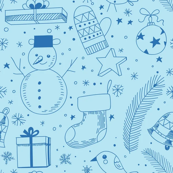 Doodle yılbaşı desen