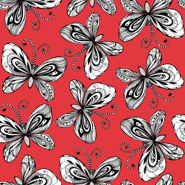 Seamless butterfly pattern — Stock Vector