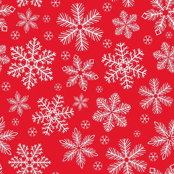 Copos de nieve patrón de invierno — Archivo Imágenes Vectoriales