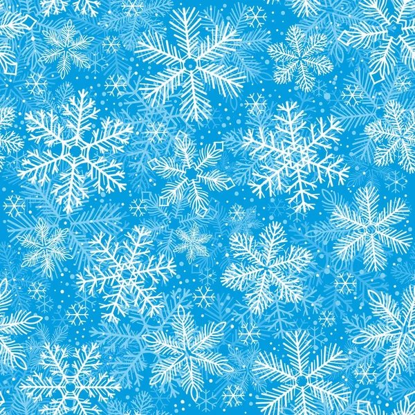 Copos de nieve patrón de invierno — Vector de stock