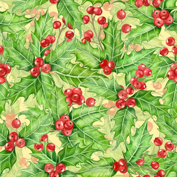 Holly berry watercolor — Stock Photo, Image