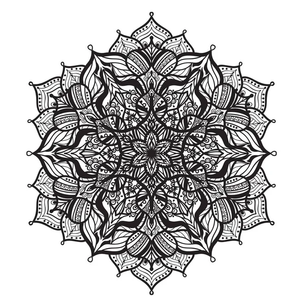 Mandala dessiné à la main — Image vectorielle