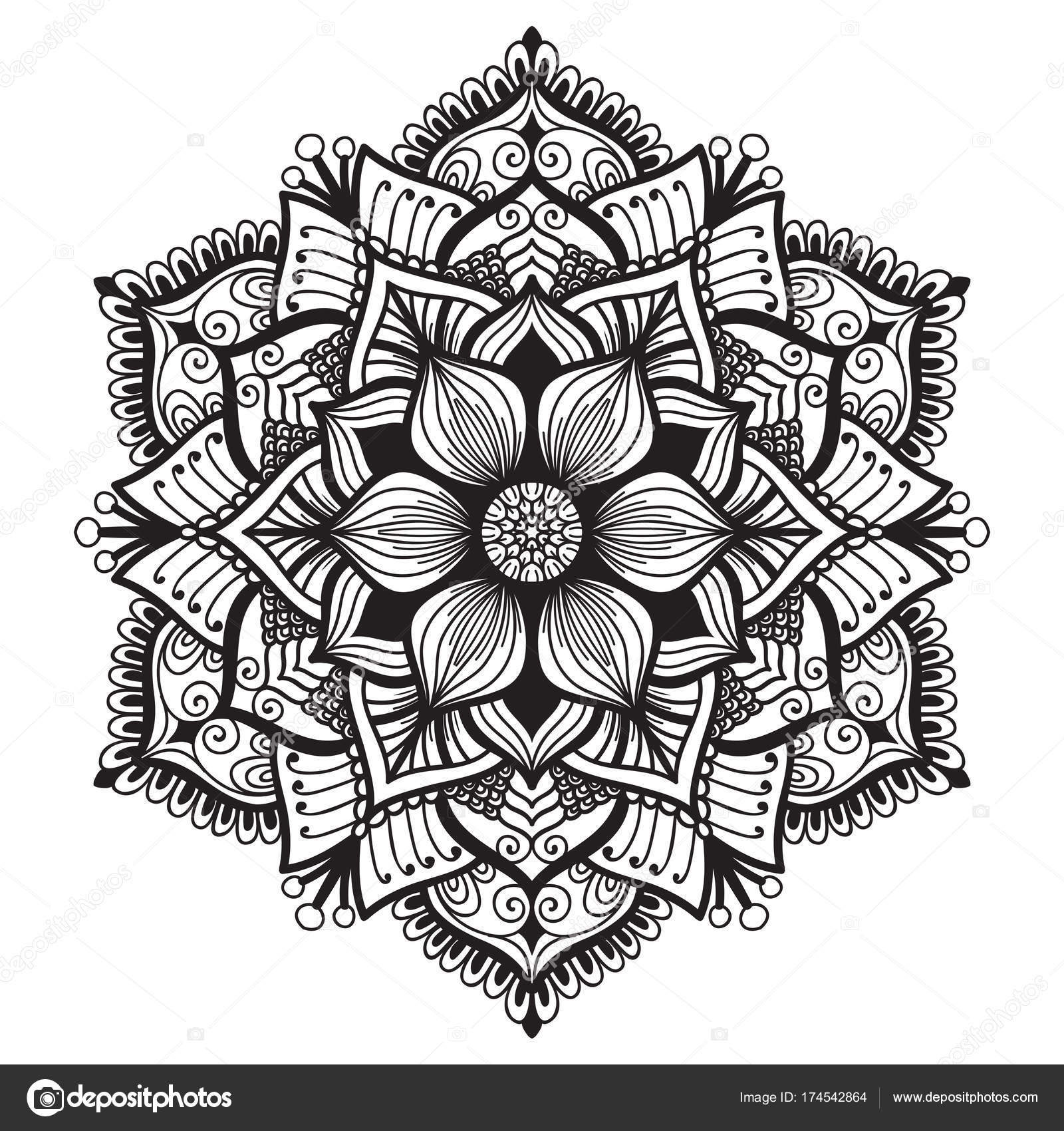 Hand drawn mandala — Stock Vector © katerinamk #174542864