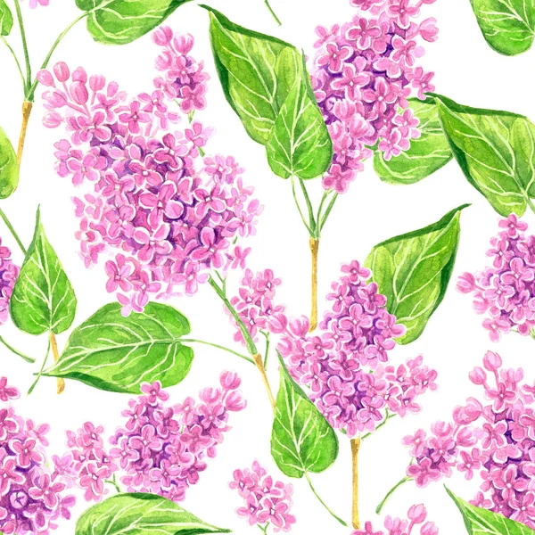 Pink watercolor lilac pattern — Stock Photo, Image