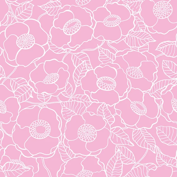 Hand drawn roses seamless pattern — Stock Vector