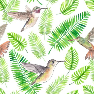 Tropikal suluboya desen