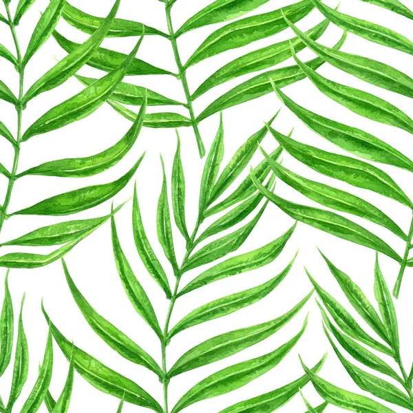 Palm leaves seamless pattern