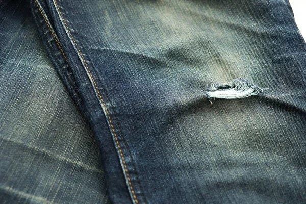 Piuttosto vecchio jeans blu hanno texture a strisce — Foto Stock