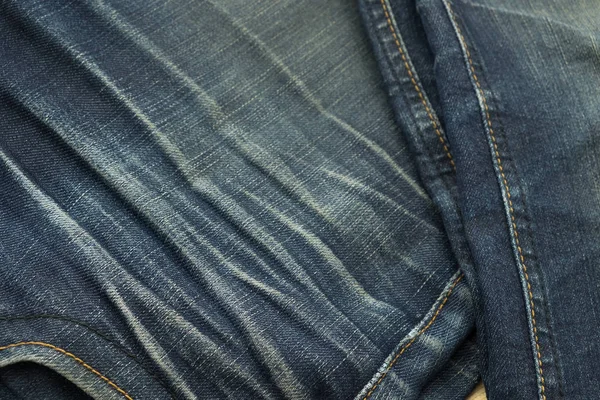 Ziemlich alte blaue Jeans haben Streifentexturen — Stockfoto