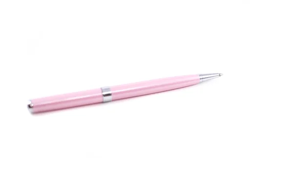 Pink pen place on isolated background. image for copy space, bus — Stock Photo, Image