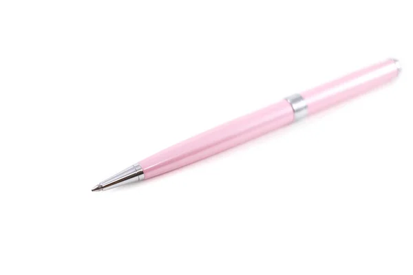 Penna rosa posto su sfondo isolato. immagine per spazio copia, bus — Foto Stock