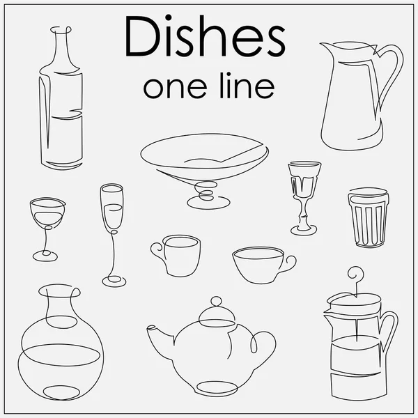 Verzameling van objecten voor de keuken — Stockvector
