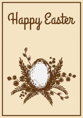 Vintage Paskalya kartı