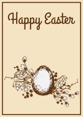 Vintage Paskalya kartı