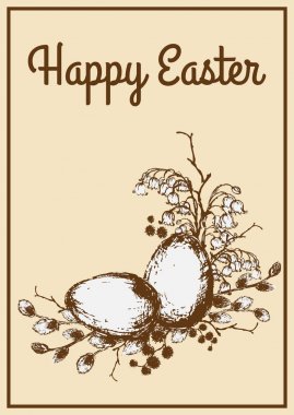 Vintage Paskalya kartı
