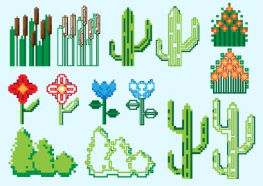 Ağaçlar ve çalılar piksel ayarla