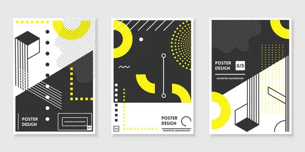 Trendy geometrik desenlerle grubu şablonları kapsar