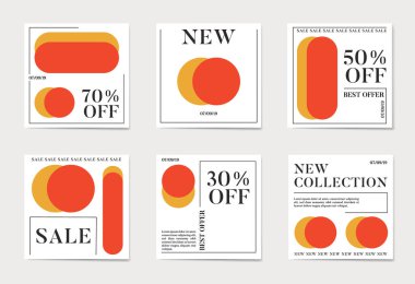 Sosyal medya bir dizi yazı şablonları. Kişisel ve iş hesapları için.