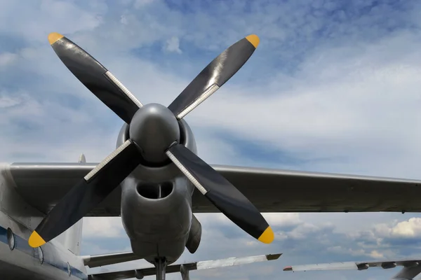 飞机涡轮螺旋桨发动机 — 图库照片