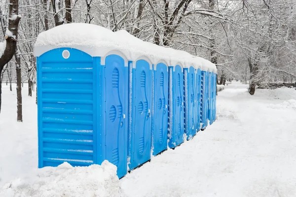 Portable plastic bio toilets — Stock Photo, Image