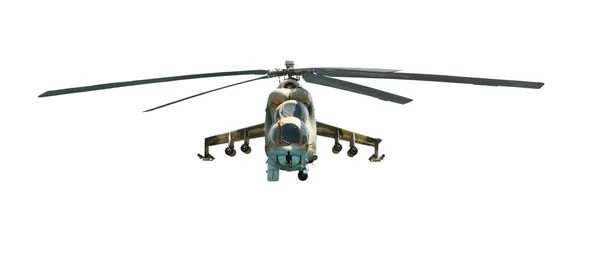 Militär helikopter med kamouflage färg — Stockfoto