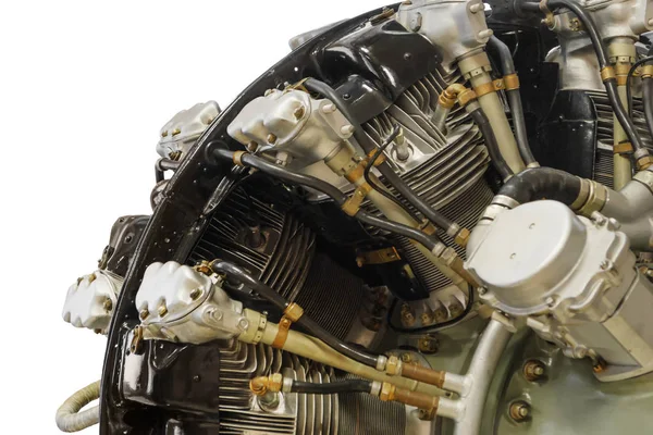 Авиационный поршневой двигатель с радиальным расположением цилиндров — стоковое фото