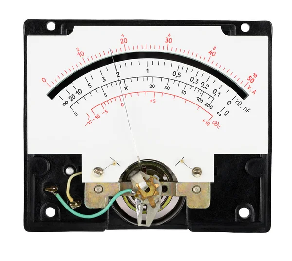 Analog measure tool multimeter scale with pointer — Stock Photo, Image