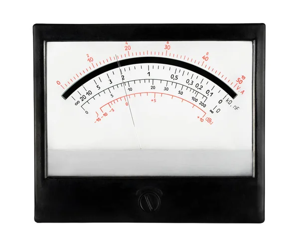 Analog measure tool multimeter scale with pointer — Stock Photo, Image