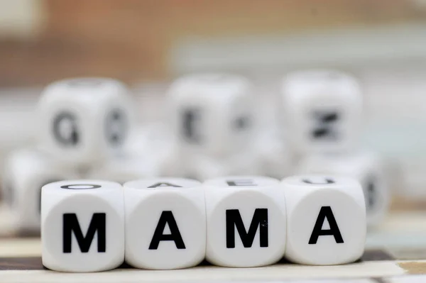 Mama dice letters — Stock Photo, Image