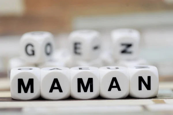 Maman dados letras — Foto de Stock