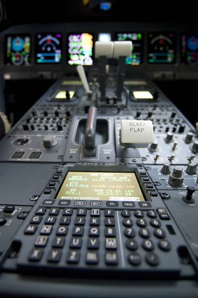 Aircraft cockpit private jet — Stock Photo, Image