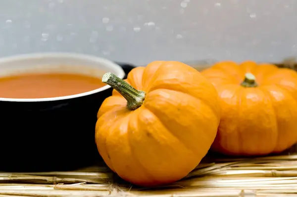 Sopa de calabazas y calabazas — Foto de Stock