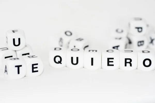 Te quiero dice letters — Stock Photo, Image