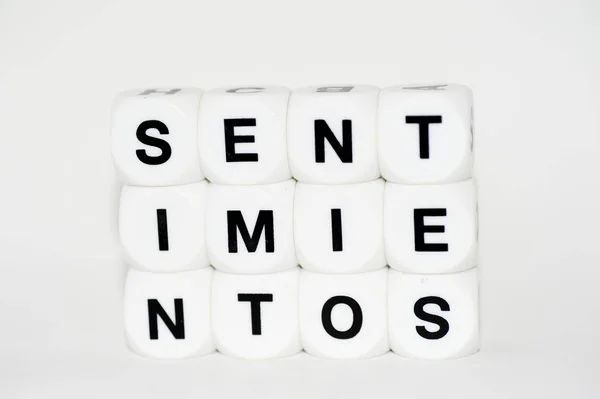 Sentimientos dice letters — стоковое фото