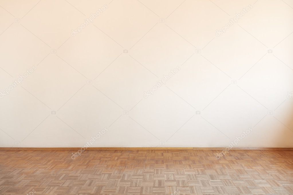 Old wooden floor in empty room