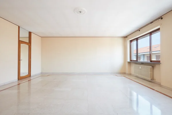 Large empty living room interior, marble floor — Stock Photo, Image