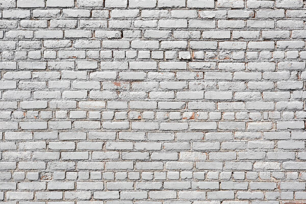 White brick wall weathered texture background