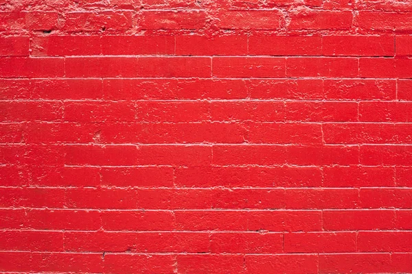Rött målade tegel vägg textur, bakgrund — Stockfoto