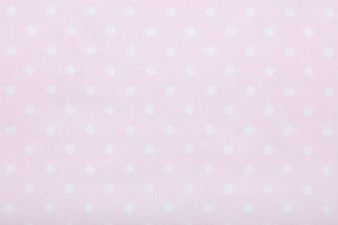 Pembe polka dot kumaş makro, doku arka plan
