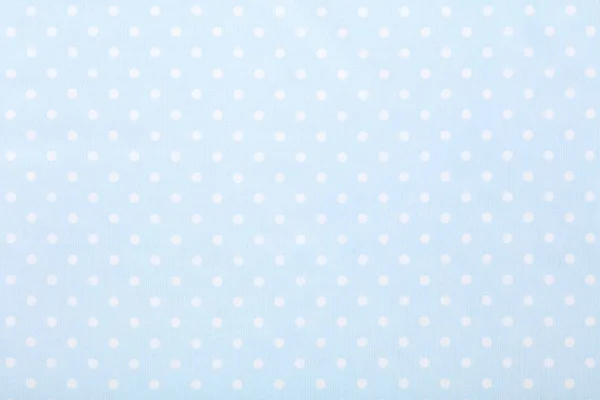 Baby blue polka dot fabric texture background — Stock Photo, Image