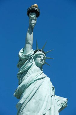 Özgürlük Anıtı, New York mavi gökyüzü temizleyin