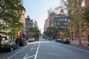 Tribeca bölge boş sokak sabah New York
